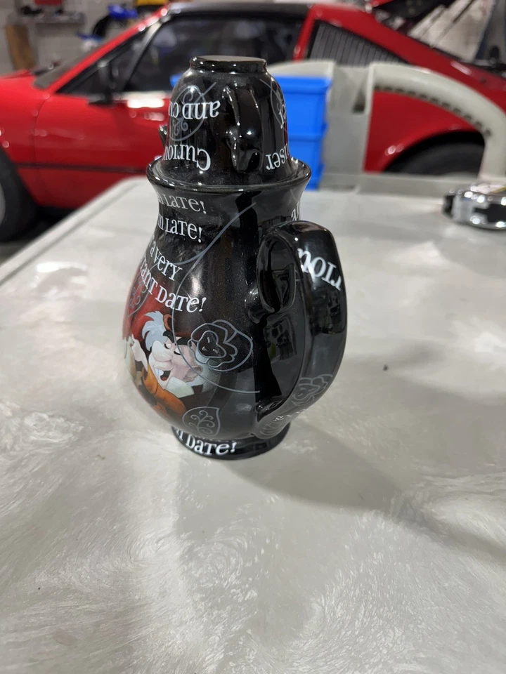 Disney Alicia en el País de las Maravillas Tetera, Taza y Bolsas de Té Sombrerero Loco *RARO* Foto 4 de 4