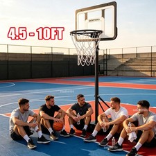 Basketball Hoop Net Stand Set Adjustable Height Freestanding Basketball System