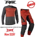 NEW Fox LEGION DEFEND Motocross Dirt Bike Pants & Jersey HEAVY DUTY #32 copper