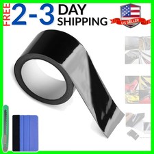 Gloss Black Cars Vinyl Film Tapes Kit For Blackout Chrome Delete Window Tri...