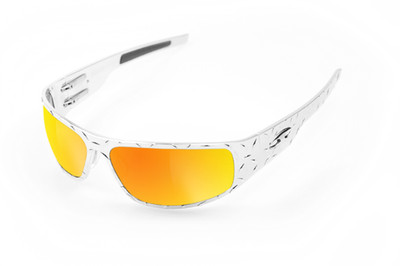 NEW ICICLES Big Daddy Bagger Orange Lens Sunglasses with Chrome Diamond Plate