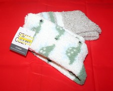 Women's Dinosaur 2pk Cozy Crew Socks - Green/White/Gray 4-10