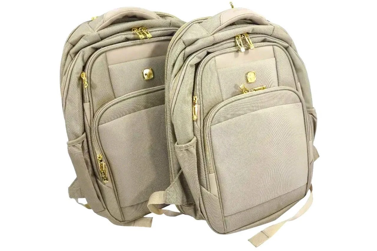 Swiss gear serenity luxe stylish camel laptop backpack NWT vegan leather. SWISSGEAR Beige Laptop Cases & Bags for sale | eBay main image 2