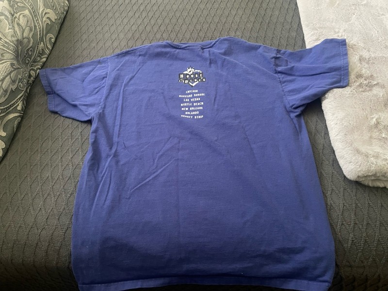 Vintage House of Blues Devil Fishing T-Shirt Men’s XL Blue Short Sleeve Pullover