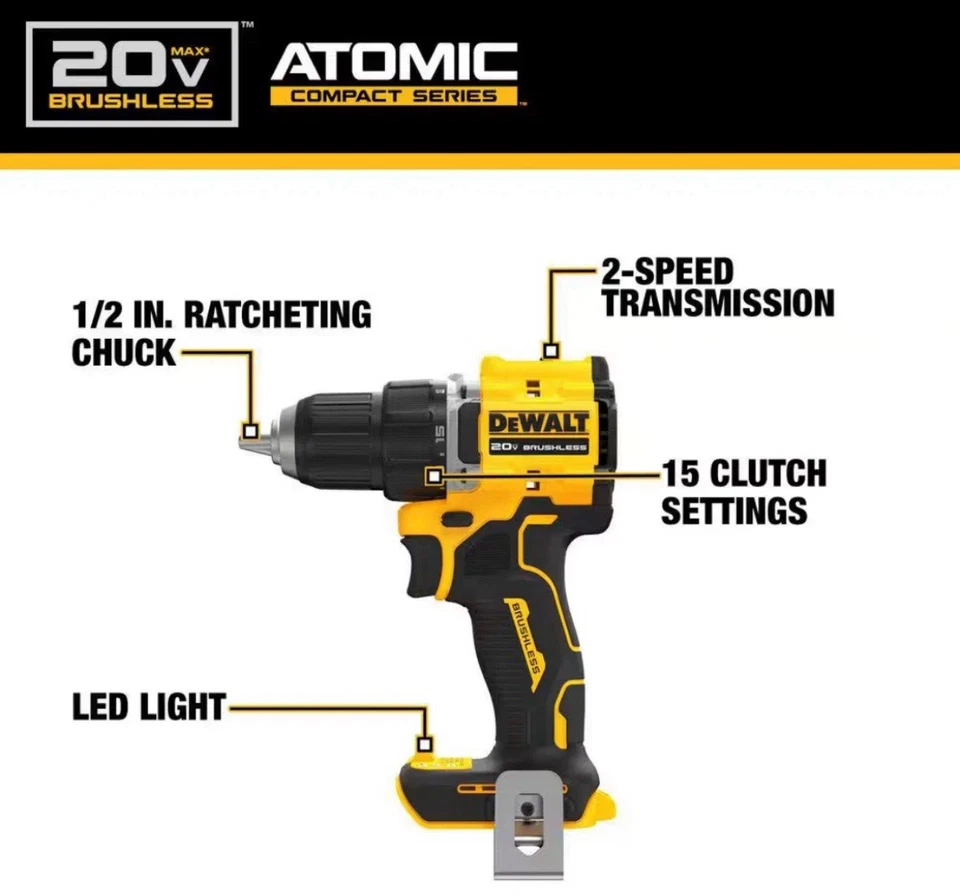 DEWALT 1 20V MAX XR Brushless Cordless 7-Tool Combo Kit (DCK700D1P) - Image 2 of 4