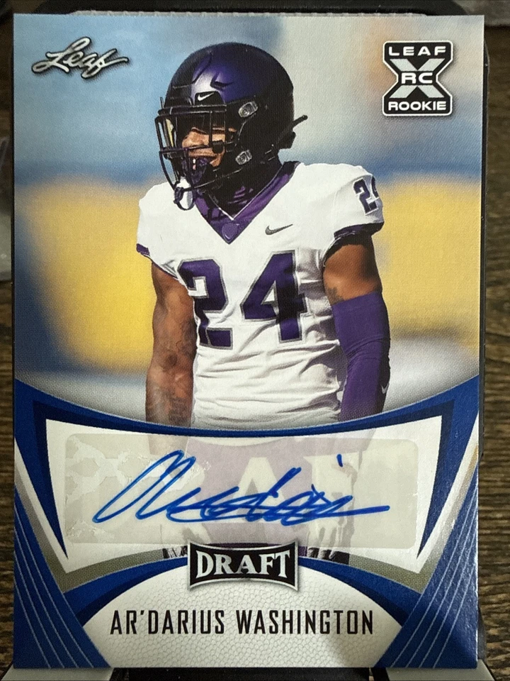 2021 Leaf Draft Rookie Ar’Darius Washington Auto! TCU Horned Frogs - Image 2 of 4