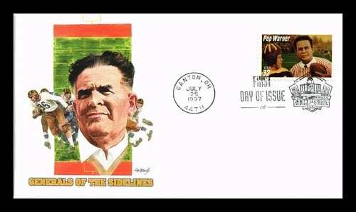US COVER PICTORIAL CANCEL FIRST DAY OF ISSUE FLEETWOOD GLENN POP WARNER