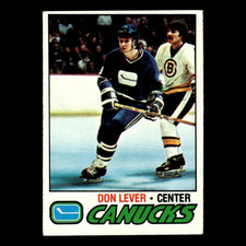 Don Lever #111 1977 Topps Vancouver Canucks Hockey Card NHL EX