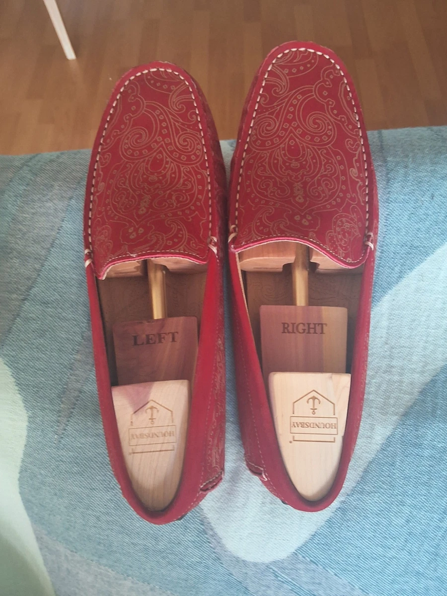 Robert Graham Men\'s Soprano Red Suede Slip-On Driving Loafers w Gold  Paisley Amazon.com | Jousen Men main image 3