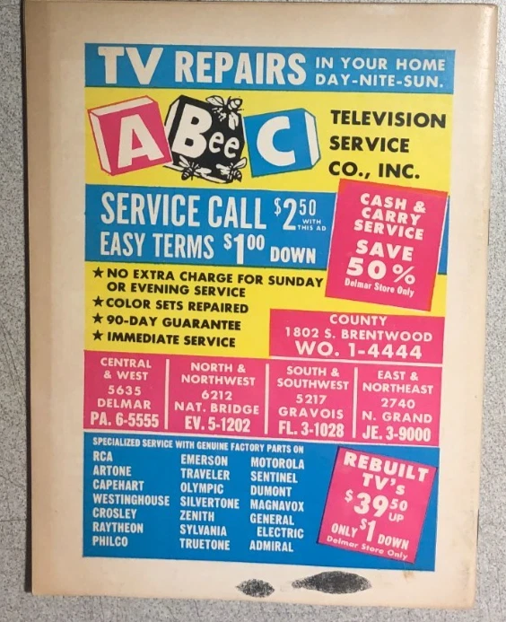 TV MAGAZINE St. Louis (MO) Post-Dispatch April 18 1965 Victoria Meyerink cover - Image 4 of 4