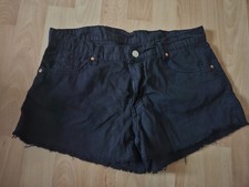 Damen Denim Cut-Off Shorts Schwarz Gr. 38 Reg...