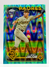 Alek Jacob 2024 Topps Chrome Update  Aqua Raywave RC  /199 #USC129