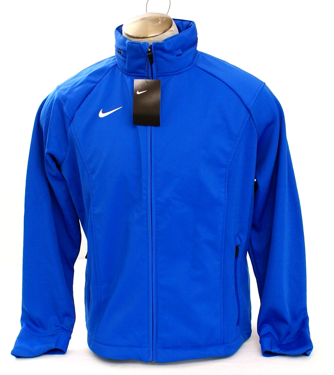 Nike Therma Sphere Blue Zip Front Hidden Hood Jacket Men's Size Medium M