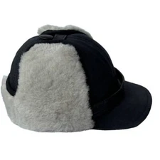 Handmade Real Shearling Sheepskin Aviator Trooper Ear Flaps Hat
