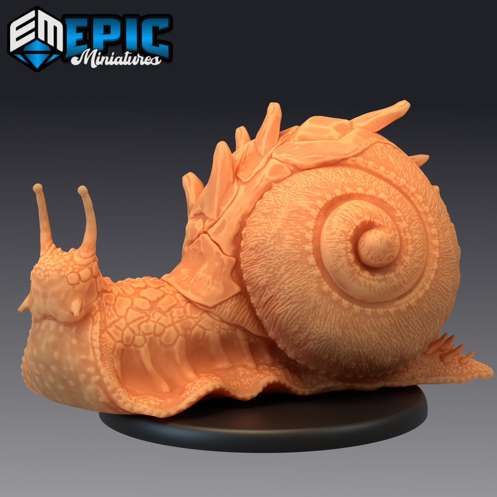 BOULDER SNAIL, Dungeons and Dragons Miniatures, D&D Fantasy Slug Creature