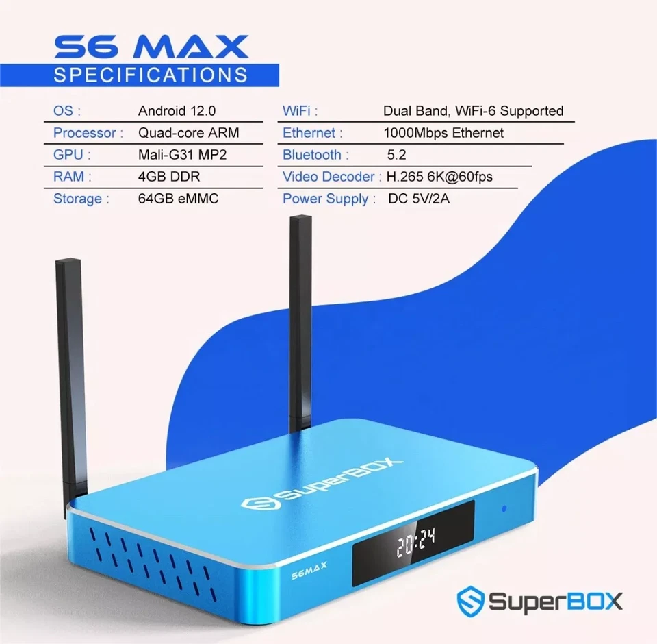 2DAYS SHIPPING SuperBox S6 Max Premium Edition Bundle Deal | 2025 ModeL - Image 3 of 4
