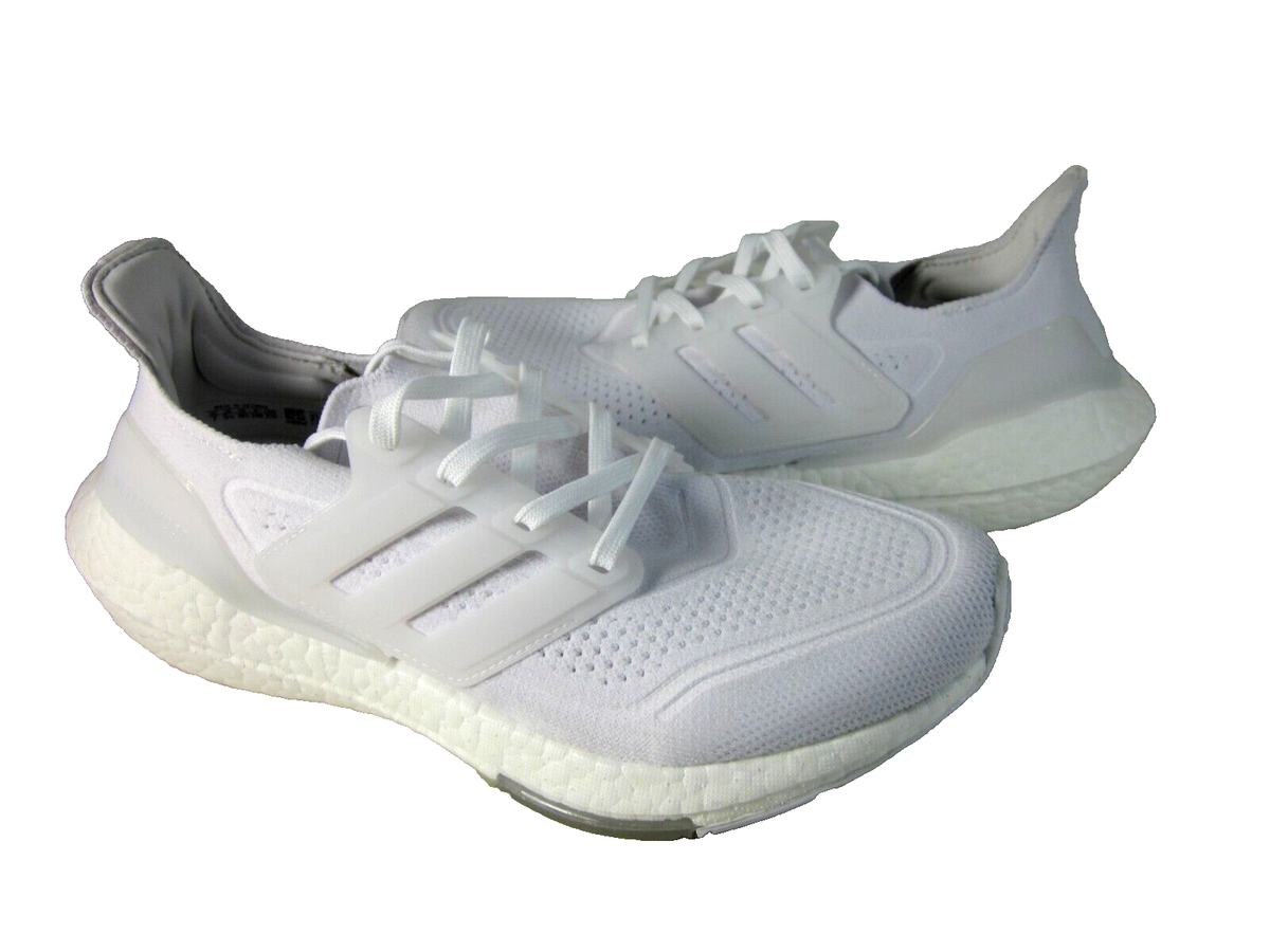 adidas gazelle silver green womens Adidas Women's Ultraboost 21 Crystal White / Crystal White / Acid Orange  Running Shoes main image 0