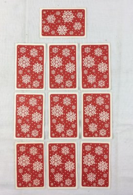 Lot 10 Vintage Snowflake Christmas Bridge Tally Covers Incomplete for Crafting
