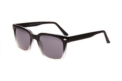 NEW SUCCESS SUN #5 Black Gradient Sunglasses with Grey Lenses 52/19/145