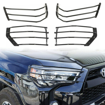 Front & Rear Head Light Guards Cover Trim Decor for 2014+ 4Runner Accessories