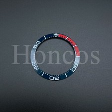 Ceramic Bezel Insert fits for Omega 38 MM Diver Case 007 Blue Red WHT