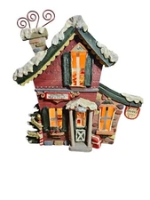 Claus Co & Workshop Kurt S Adler Snowtown Village Lighted House  Christmas Boxed