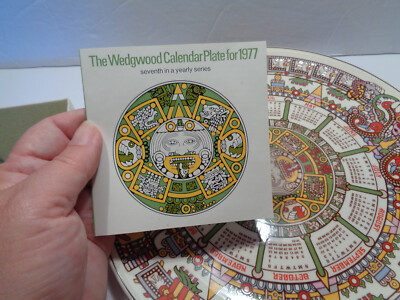 WEDGWOOD CALENDAR Plate 1977 TONATIUH 7th in a Series QUEEN'S WARE with Box  | eBay