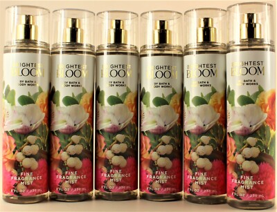 QTY 6 - Bath & Body Works BRIGHTEST BLOOM Fine Fragrance Body Mist Spray 8Oz