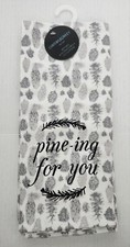 Cynthia Rowley Pine-ing For You 2 kitchen Towels gray white pine 100 Cotton New