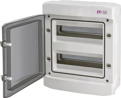 ETI Modul Panel Eti Ech 24Pt, Über Mesh, IP65, 24 Mod., Weiß/Schwarz