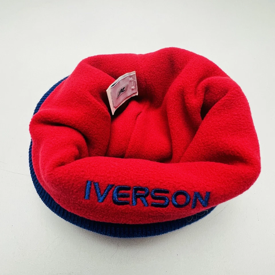 Gorro de invierno reversible tejido/fleece baloncesto Reebok Allen Iverson I3 NUEVO Foto 3 de 3