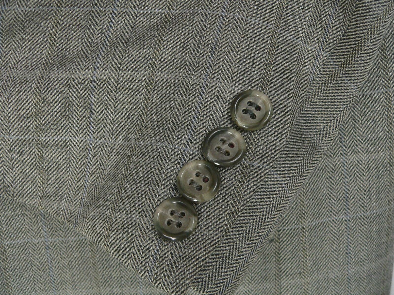 Pendleton Herringbone Blazer Windowpane Gray Wool… - image 10