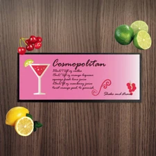 Cosmopolitan Ingredients Cocktail Design Bar Runner Pubs Clubs Parties Bar Towel