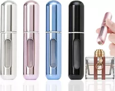 4Pcs Mini Refillable Perfume Atomizer – Travel Spray Bottle for Cologne & Pocket
