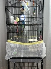 Bird Cage Pocket Seed Catcher  Skirt Mesh Tulle  XL Cir Max 80” Circumference