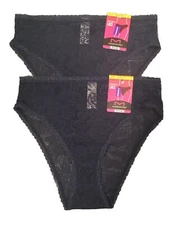 New MAIDENFORM LUXURIOUS LACE HIGH LEG PANTY Size 5/S Lot Of 2 Sheer Lace