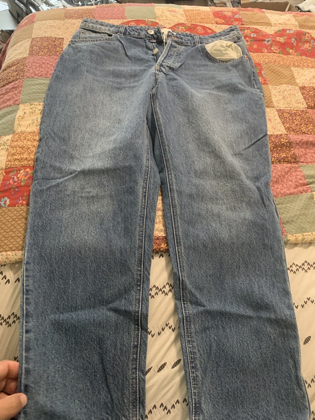 H&M . skinny jeans  Blue women Size 12 thumbnail 5