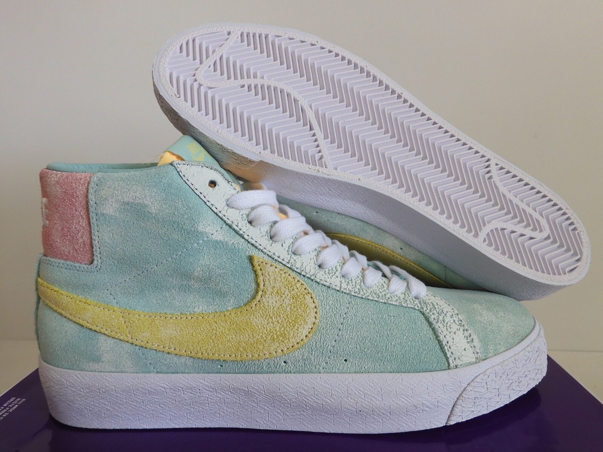 NIKE SB ZOOM BLAZER MID PREMIUM LIGHT DEW-LIGHT ZITRON-GREEN SZ 9 