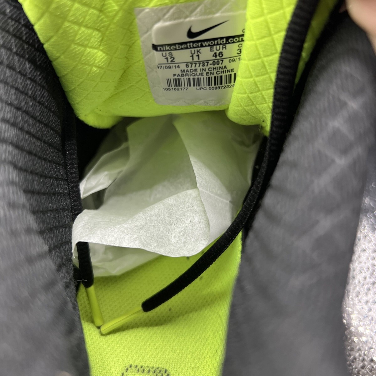 Nike Shox TLX Mid SP Flywire Shoes Black Silver Volt 677737 