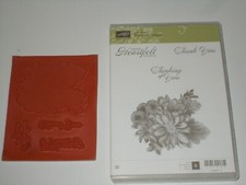 Stampin'Up HEARTFELT BLOOMS clear mount set of 4 147202 NEW