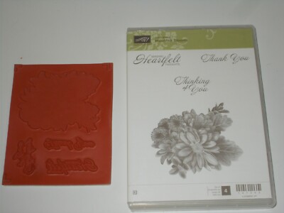 Stampin'Up! HEARTFELT BLOOMS clear mount set of 4 (147202) NEW