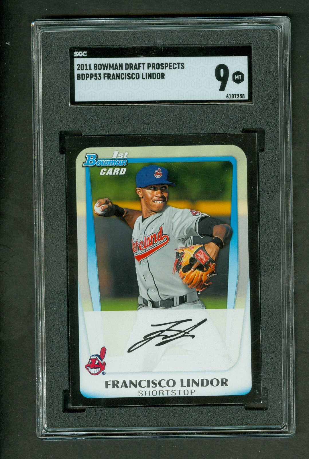 Francisco Lindor 2011 Bowman Draft Prospects Rookie BDPP 53 SGC MINT 9