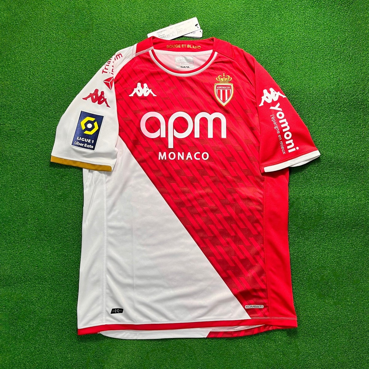 23/24 AS Monaco Home Jersey XL – Takumi Minamino – Kappa Authentic