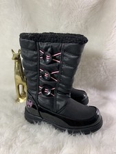 Totes kids Gils Snow Winter Boot Size 1 Black Pink