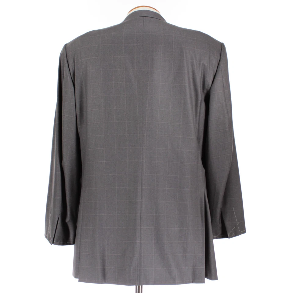 Abrigo deportivo Brioni nuevo sin etiquetas talla ~ 46L EE. UU. en lana gris y rosa ventana Super 180's Foto 4 de 4