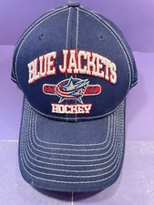 Columbus Blue Jackets 2000 Blue Baseball Cap Fitted Hat Reebok Face Off Sz L/XL
