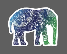 Elephant Sticker Mosaic Designs Waterproof