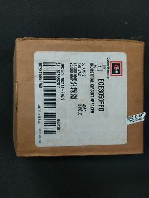 Eaton EGE3050FFG / E125C Series G 50A 480VAC 3-Pole Molded Case Circuit Breaker