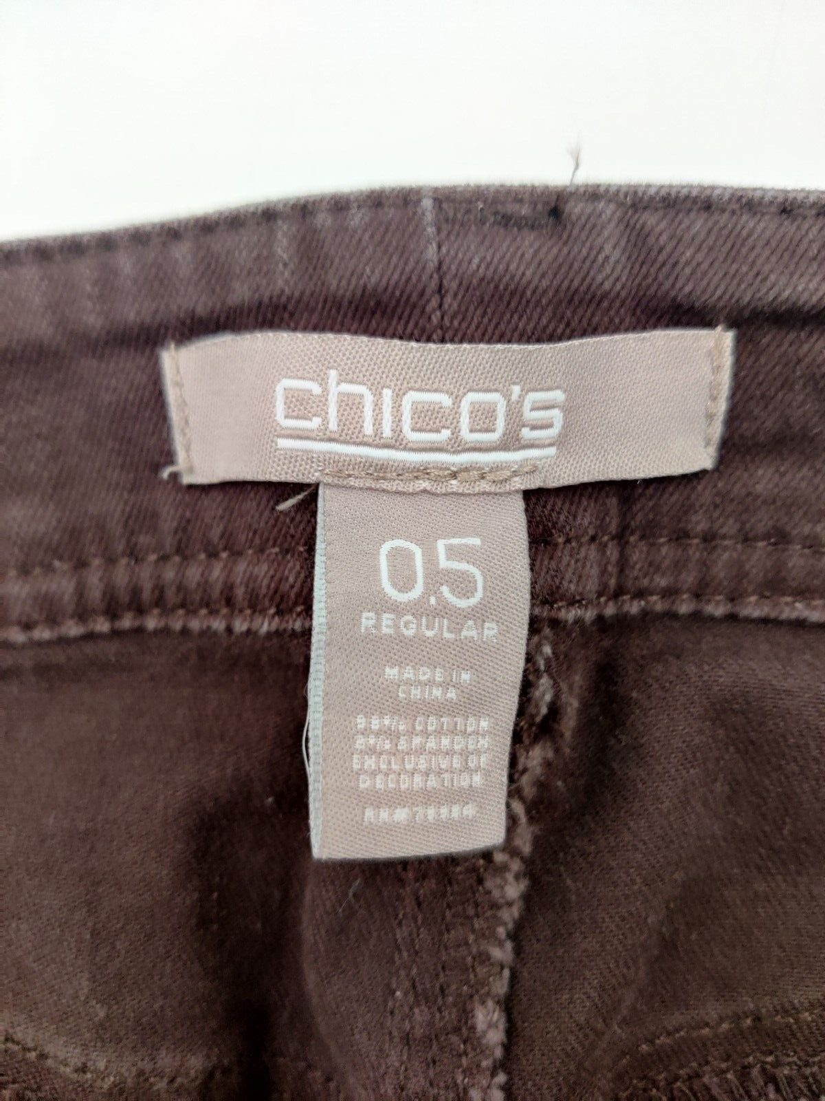 CHICO’S SOLID BROWN FLAT FRONT STRAIGHT LEG PANTS… - image 9