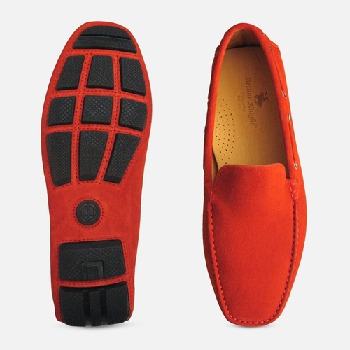 Red Suede Driving Shoe Moccasins for 